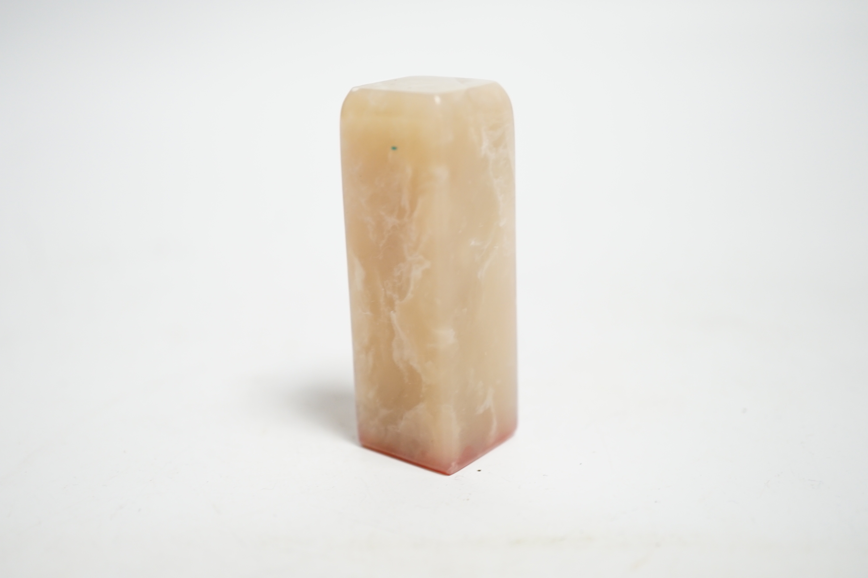A Chinese soapstone seal, by Chen Julai, dated 1924, made for Wu Xiugliang, 5.5cm